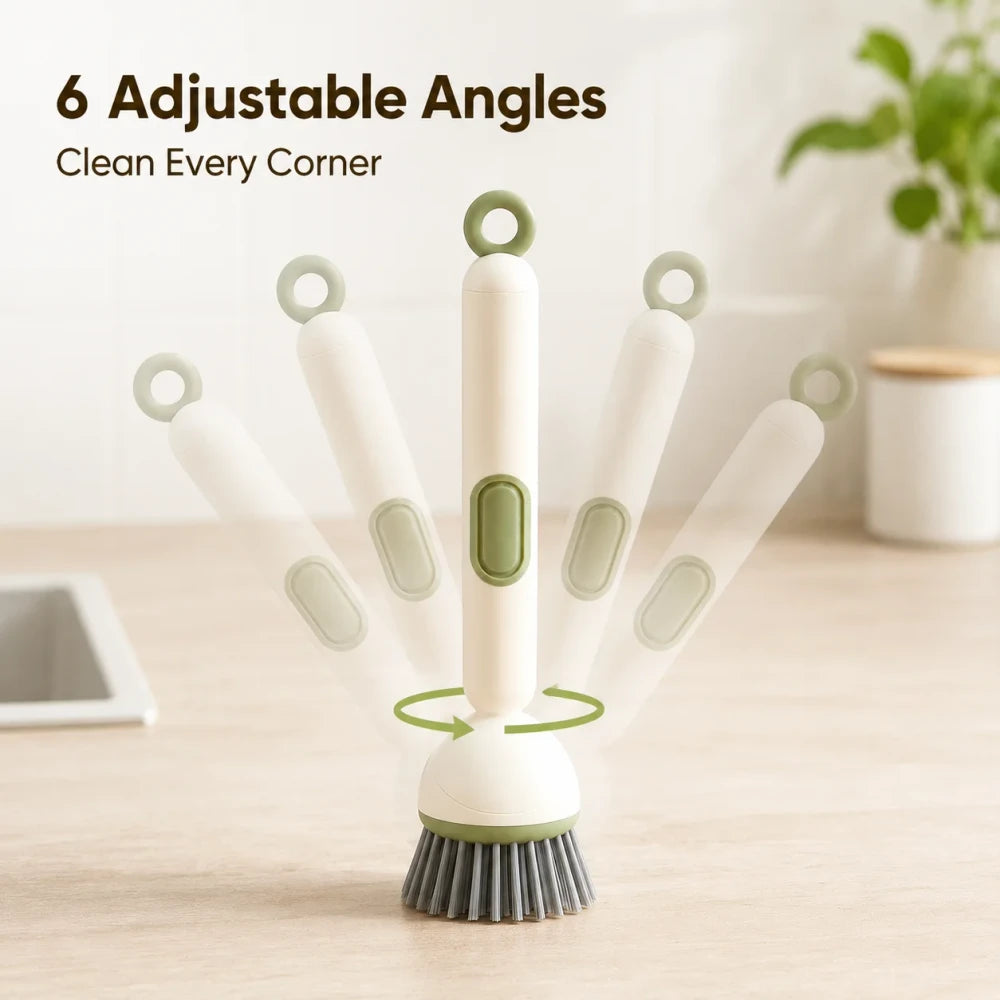 Rotating Dish Brush with Soap Dispenser