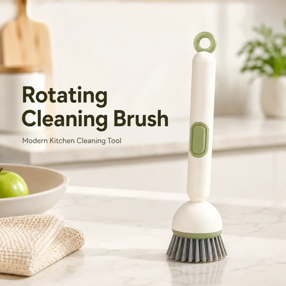 Rotating Dish Brush with Soap Dispenser