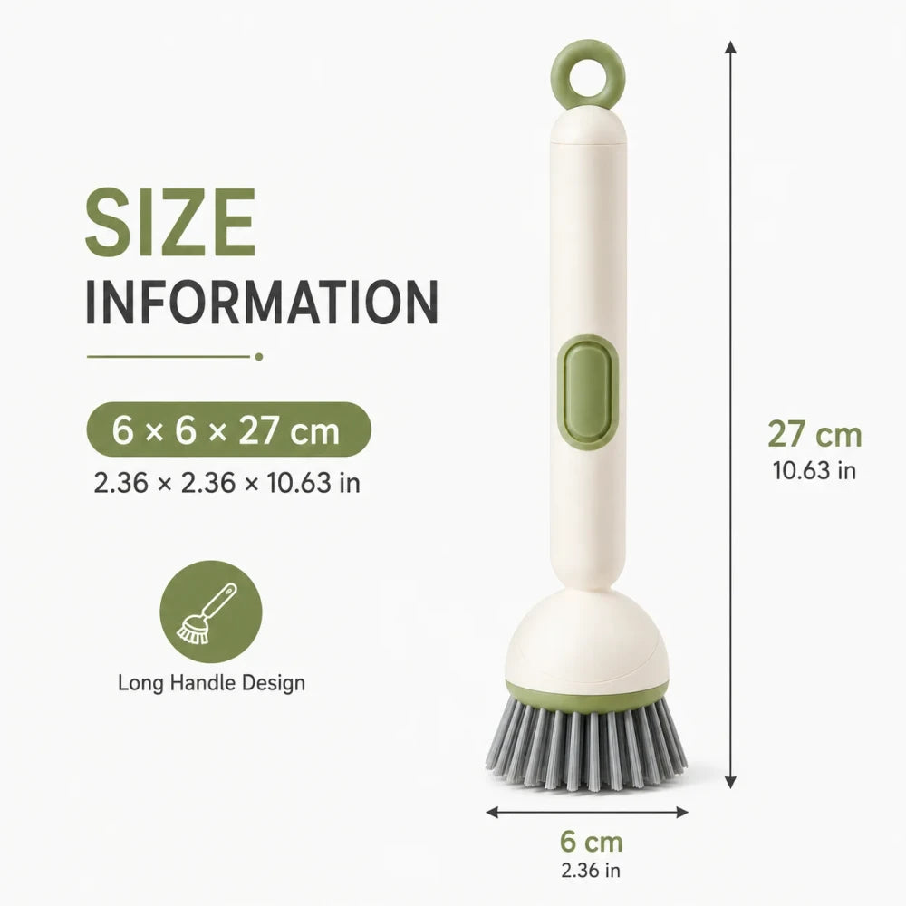 Rotating Dish Brush with Soap Dispenser