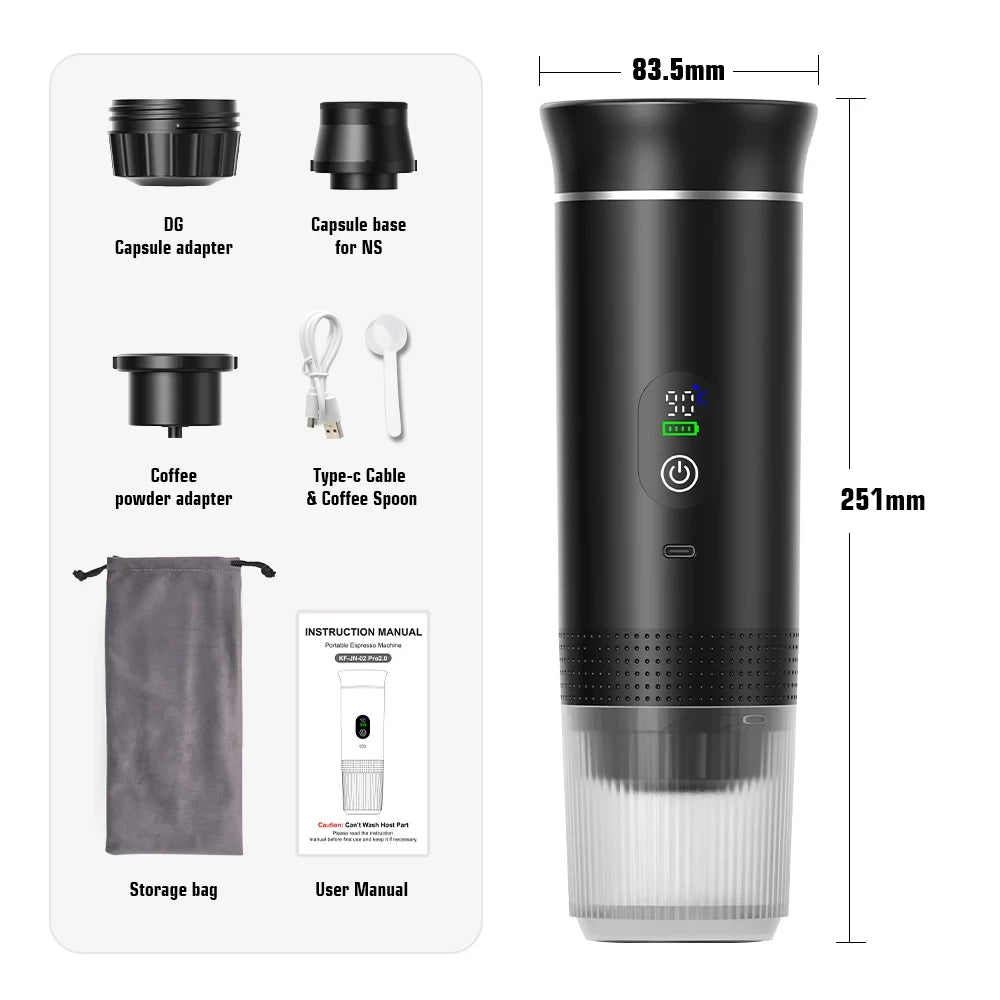 Portable Electric Espresso Coffee Maker