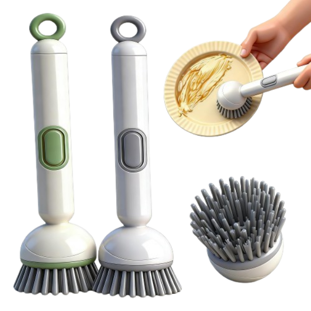Rotating Dish Brush with Soap Dispenser